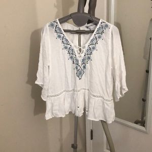 Abercrombie and Fitch embroidered blouse BOGO